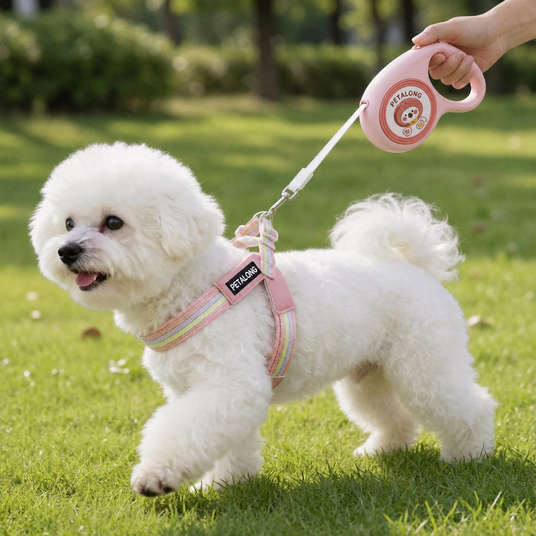 Retractable Dog Leash with Adjustable Vest Harness for Small to Medium Dogs - Anti-Escape Design