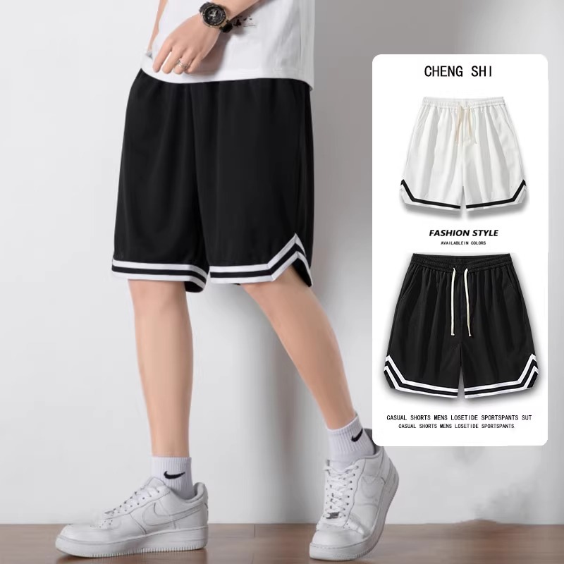 American DNA Basketball Shorts Quick-Dry Training Shorts Trendy Loose Above-Knee Men's Running Fitness Shorts