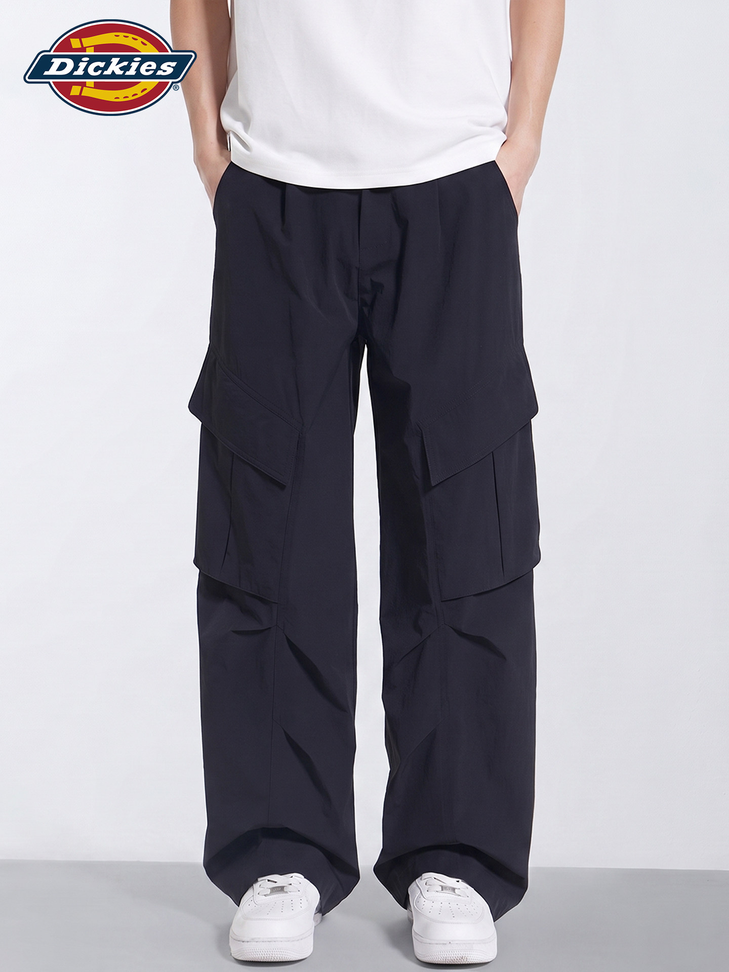 Чоловічі літні широкі штани Dickies в американському стилі з багатьма кишенями, виконані з дихаючого шовковистого матеріалу