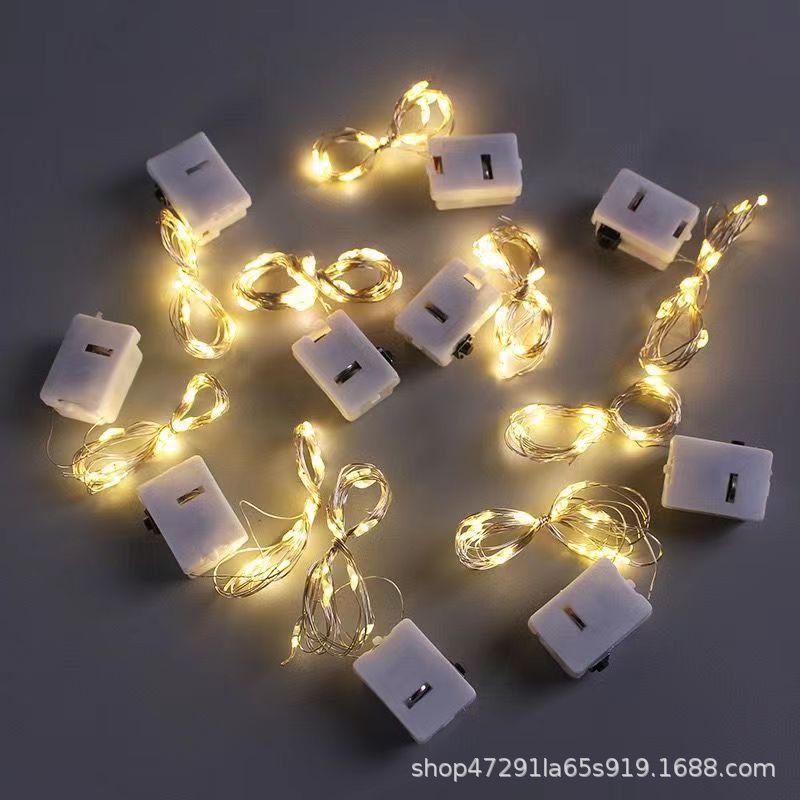 Small LED Copper Wire Fairy String Lights with Battery Box for Holiday Bouquet and Decorative Ambiance