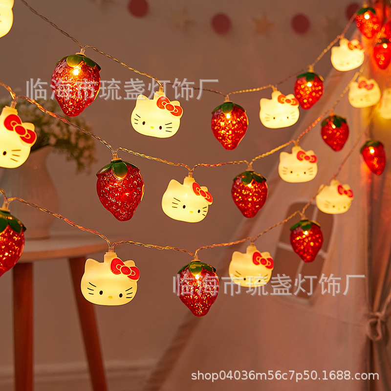 Ночник Hello Kitty, гирлянда с кошачьими лапками, атмосферный креативный USB-светильник, светодиодная лента для декора, украшения авто или палатки